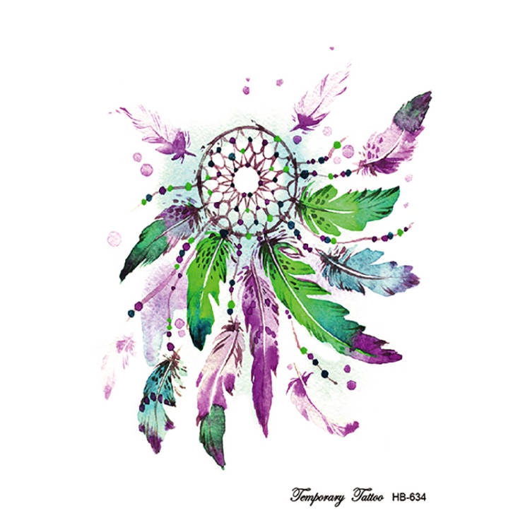 【BTI】Tato Sementara Tato Palsu Stiker Dream Catcher Warna Tahan Air Tato