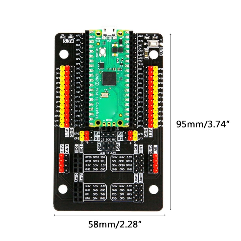 Btsg Papan Ekspanding Sensor Pico Gpio Multi Fungsional Untuk Raspberry Pi Papan Pengembangan Sambungan Mudah