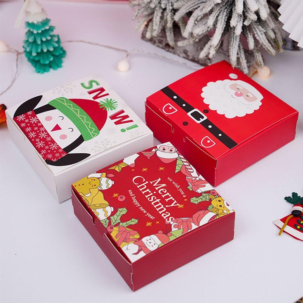 R-flower Christmas Gift Box Hadiah Kado Packaging Cookie Box Rusa Merry Christmas