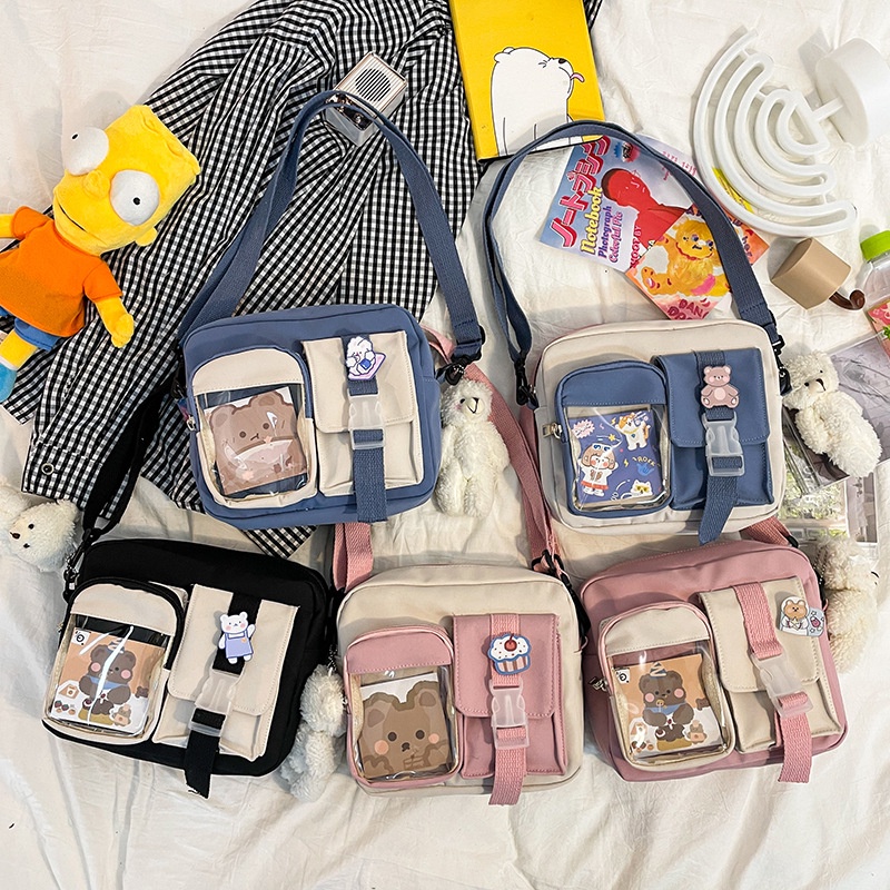 [BISA COD] S9969 Tas Canvas Tas Selempang Wanita Korea Sling Bag Perempuan Tahan Air Stylish