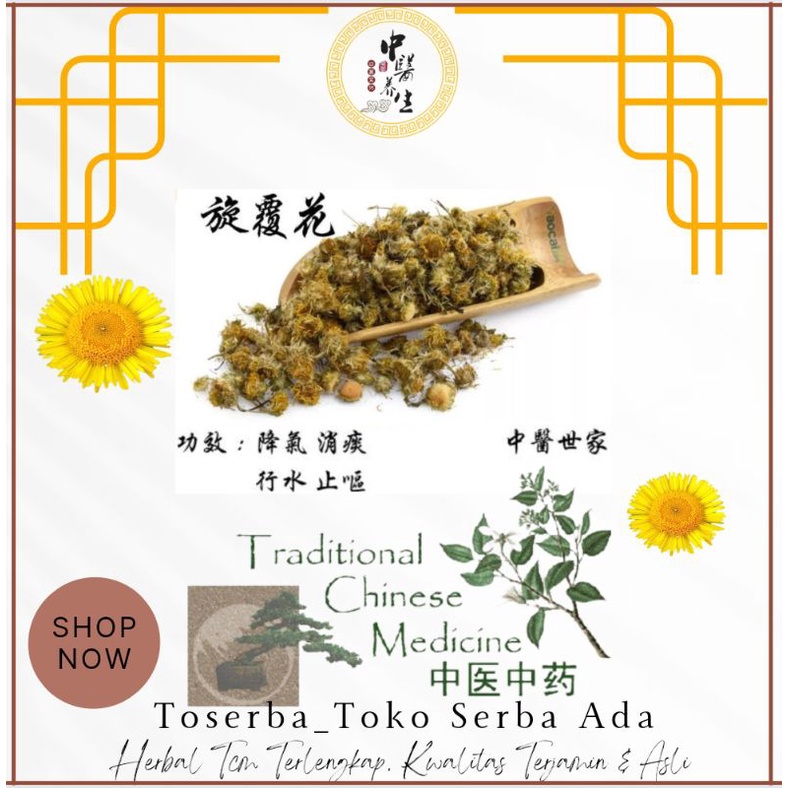 

300gr Herbal Xuan Fu Hua 旋覆花 Pentanema Britannica Inula Flower