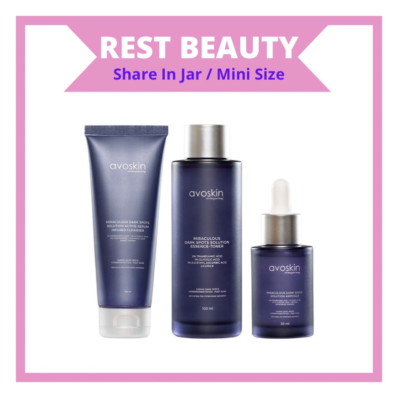 Jual [ SHARE IN JAR ] Avoskin Miraculous Dark Spots Solution Ampoule ll Avoskin Miraculous Dark