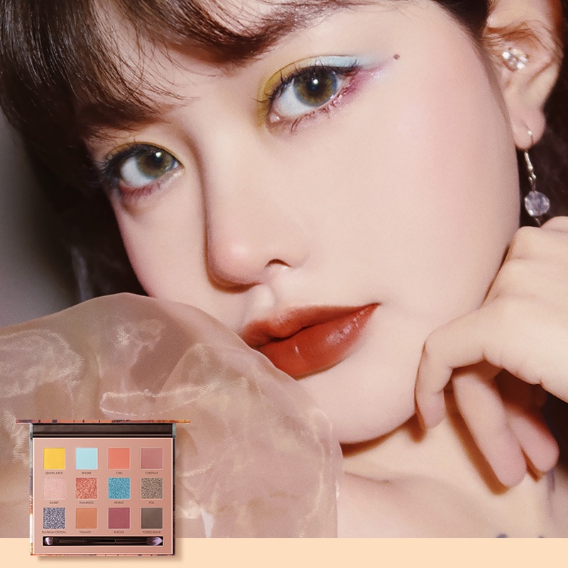 FOCALLURE Glitter Eyeshadow Palete-Makeup Eyeshadow Palette Kosmetik Alis High Pigment And Smooth Powder Long Last FA50