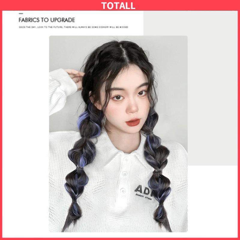 COD Ekor Kuda Poni Ganda Tinggi Wanita  Sorot Lantern Puff  Kepang Twist  Kepang Wig Tali-Totall