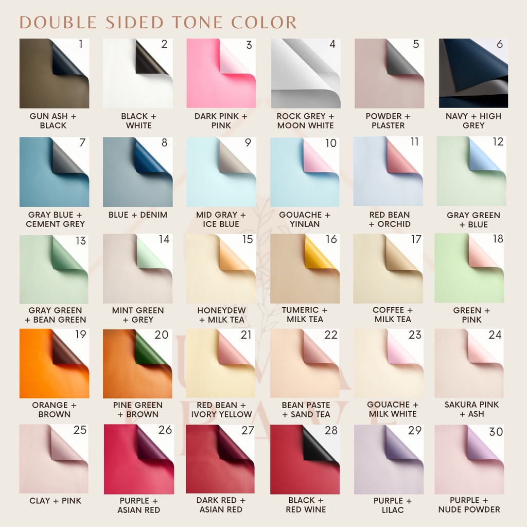 

RUMAH KRAVE - Bicolor Cellophane Wrapping Paper Kertas Bunga