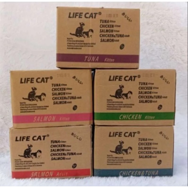 LIFE CAT Pouch 85gr 1 Carton isi 24 Sachets / Makanan Basah Kucing