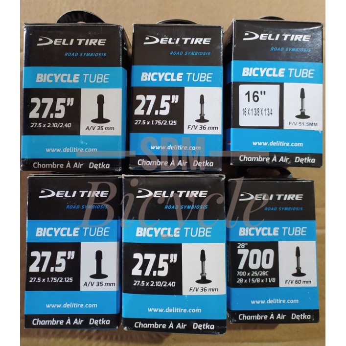 BAN DALAM SEPEDA DELITIRE | 16x1⅜ |27,5x1.75 |27,5x2.10 |700x23C