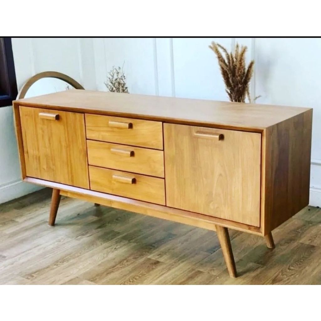 STORAGE CABINET BUFET TV CABINET TV  CABINET PAKAIAN CABINET BUKU KAYU JATI SUPER Benqulinojati