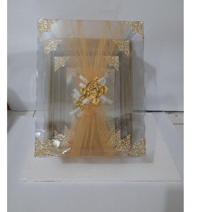 

Best! Kotak hantaran seserahan mika tile tinggi isi 4 warna gold ツ