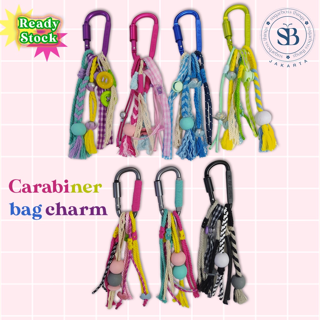 Bag Charm Carabiner Macrame | Gantungan Tas Macrame