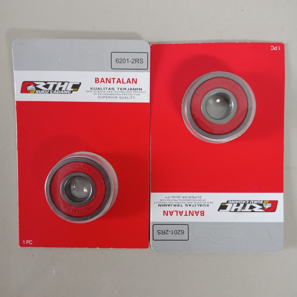 1 SET Laher 6201-2RS Bearing depan All Honda Matic Beat Vario Scoopy Spacy Genio Supra x 125 Kharism