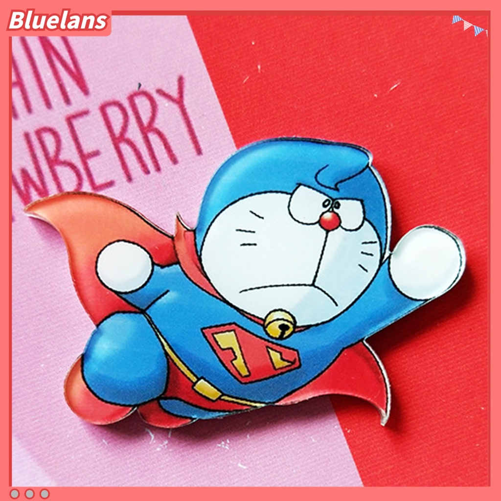 5 Pcs Bros Lencana Desain Karakter Kartun Anime Doraemon Bahan Plastik Gaya Jepang Untuk Pesta