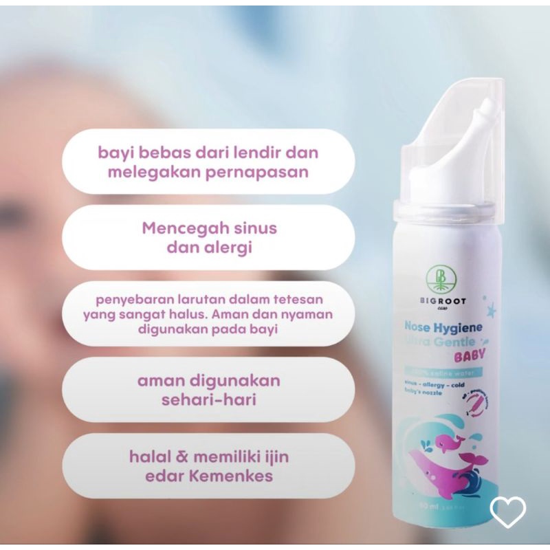 Bigroot Nasal Spray Baby_kids_adult semprot hidung aman halal 50 ml