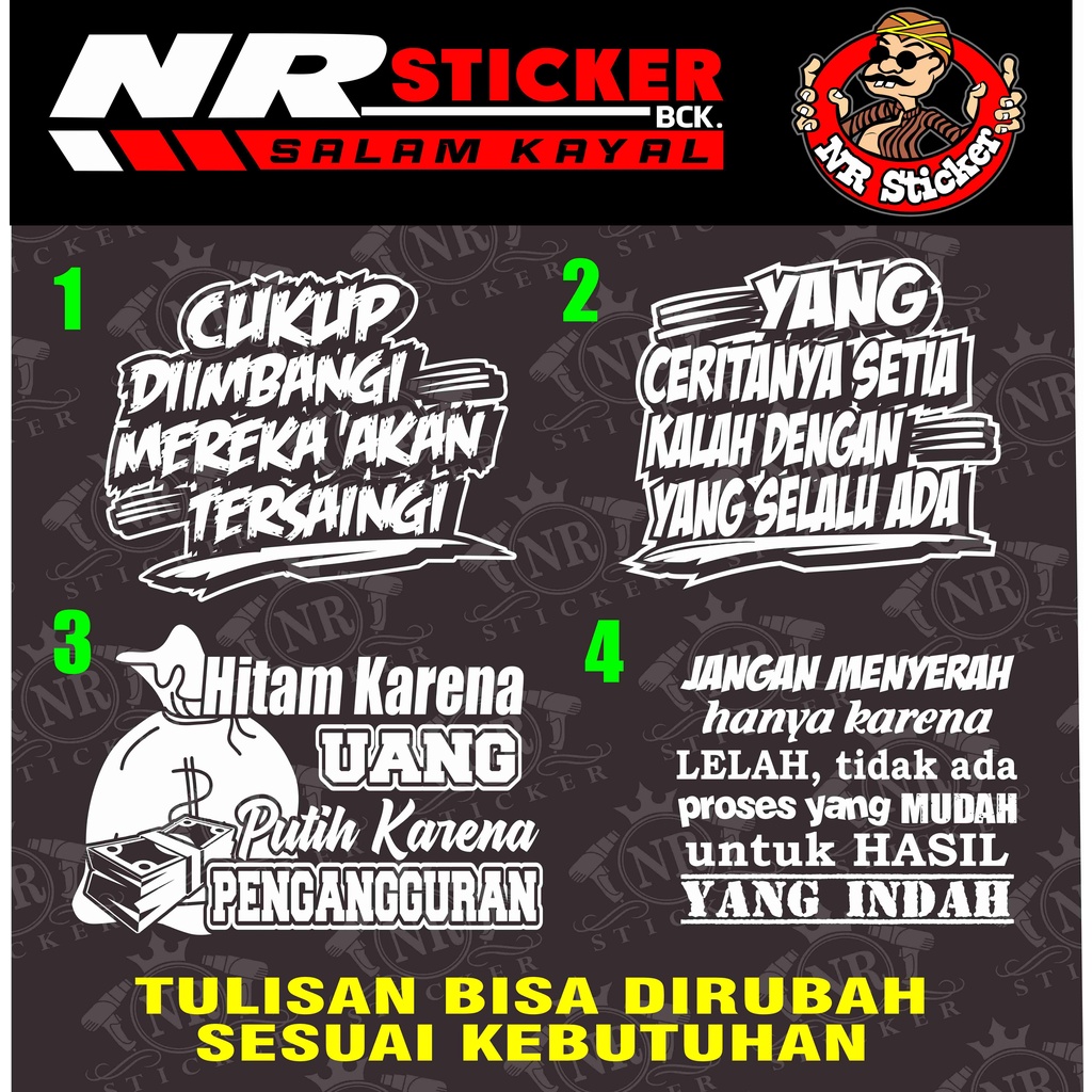 STICKER KACA PINTU MOBIL TRUCK/PICK UP/L300