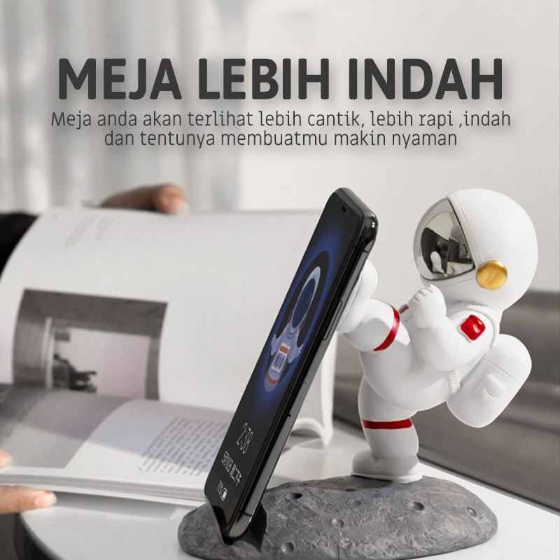 Astronot HP Bracket Kamar Tidur Dekorasi Desktop Kecil Praktis Hadiah Bracket Ponsel