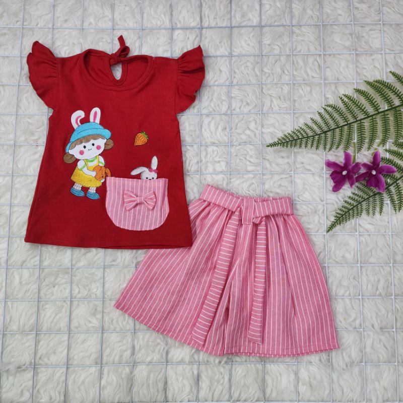 baju bayi perempuan stelan celana baby girl