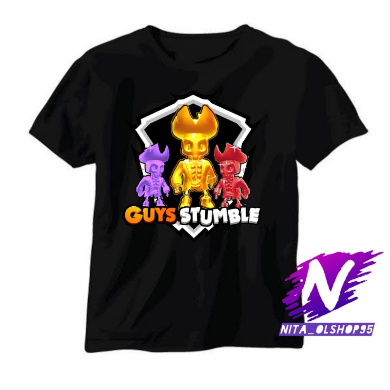 kaos anak stumble guys game skin sultan