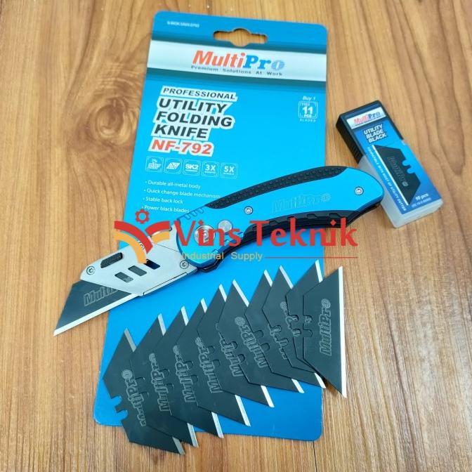 

UTILITY FOLDING KNIFE NF-792 MULTIPRO NF792 CUTER LIPAT HEAVY DUTY