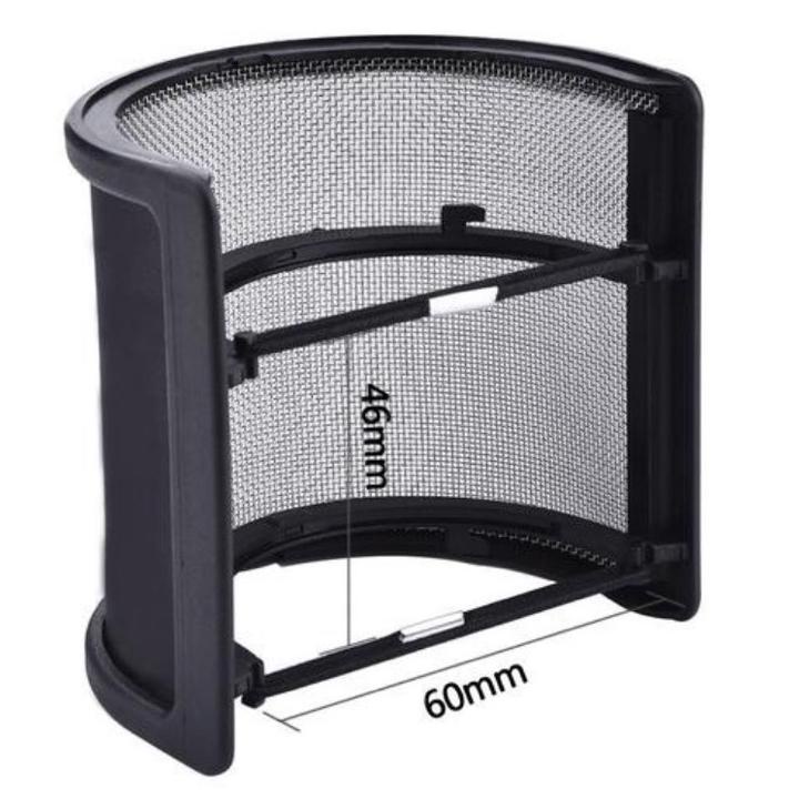 Langsung Order TERMURAH!! Pop Filter Mikrofon Double Layer/ Pop Shield Microphone/ Shockmount pop fi