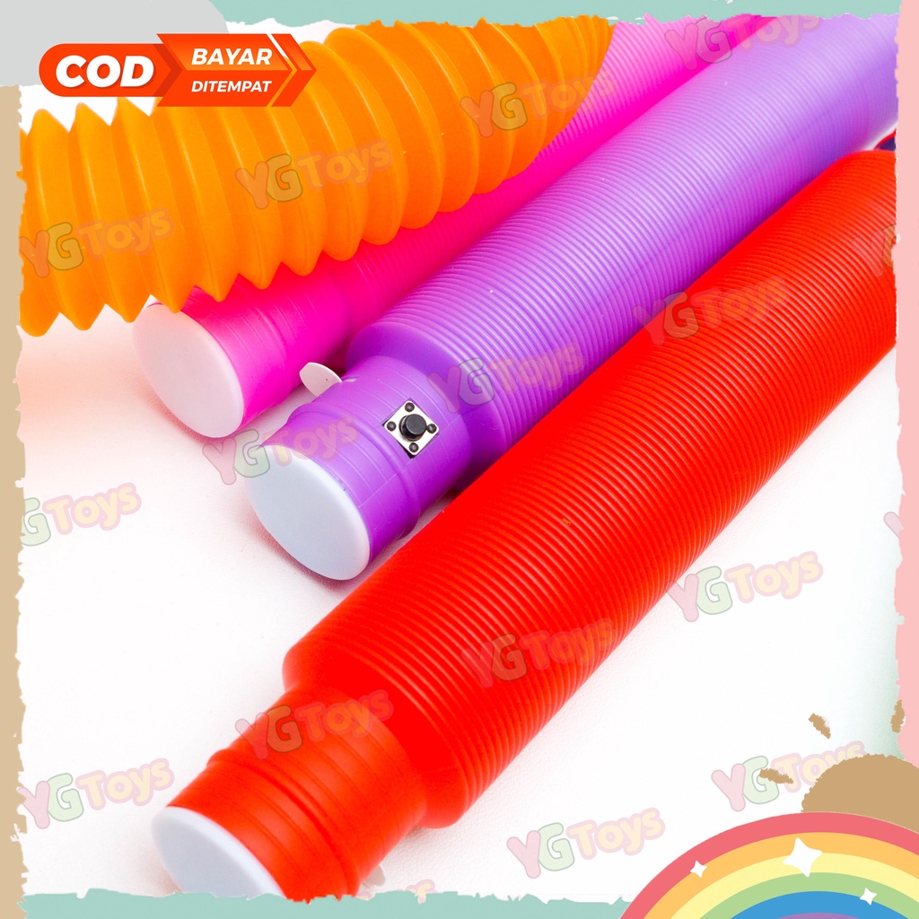 YGtoys Pop Light Tubes Pop Pipe Tube Mainan Viral  Mainan Anak Pipa Nyala Selang LED Fidget Toys