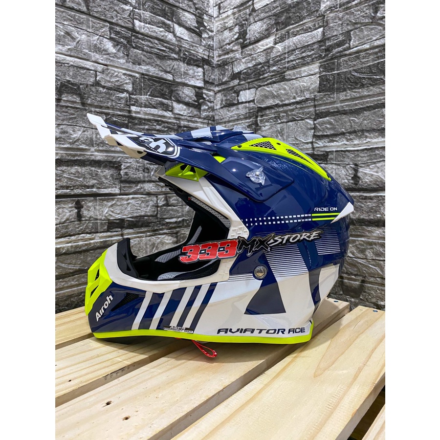 HELM AIROH AVIATOR ACE BLUE HELM CROSS AIROH AVIATOR ACE HELM MX AIROH