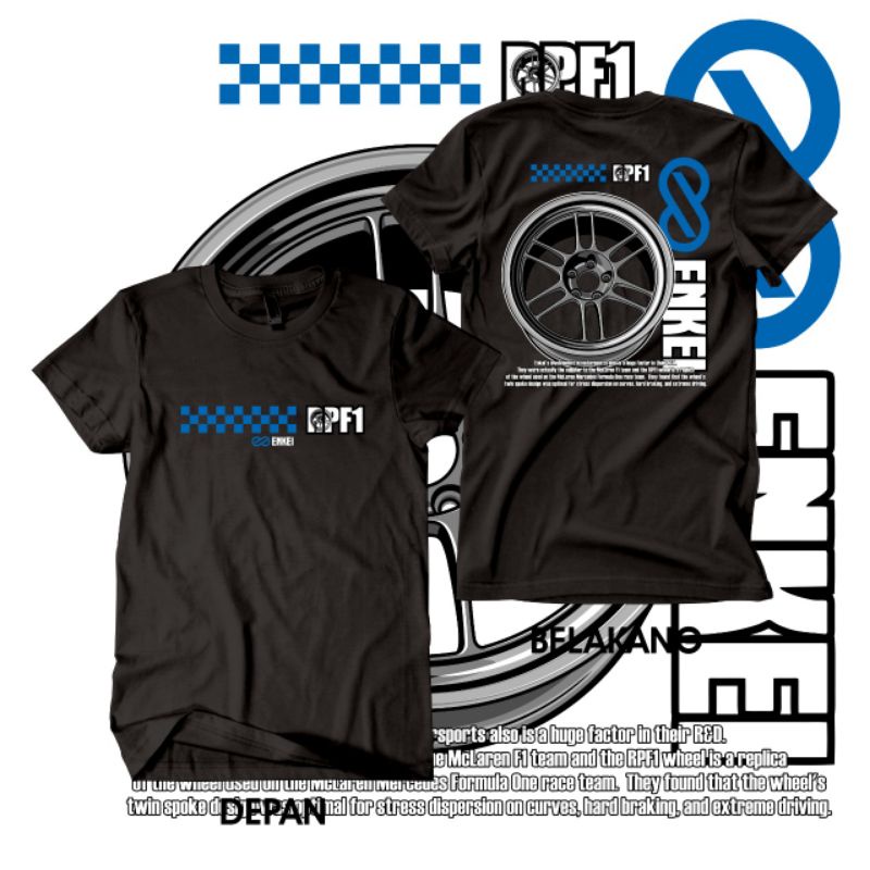 Kaos RPF1 Enkei RPF1 Kaos Velg RPF1 Kaos Mobil kaos otomotif
