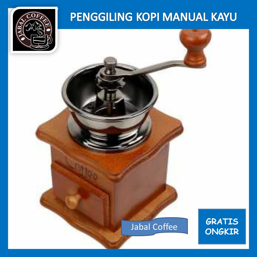 Gilingan Kopi Manual Coffee / Penggiling Kopi Manual Kayu / Hand Grinder Vintage