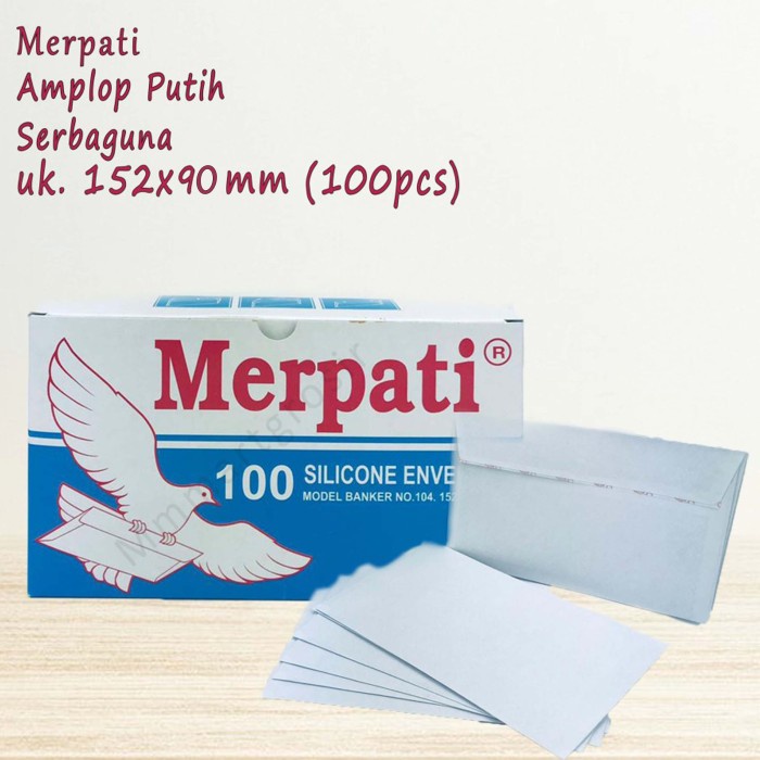 

Terbatas Amplop Merpati / Amplop Kiky / No.104 / Isi 100Pcs / 152X90Mm Trendi