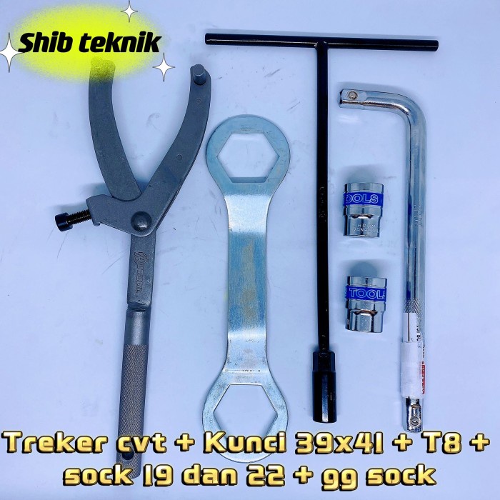 Treker Tracker Cvt Motor Matic + Kunci 39 41 Tipis + Shock 22 24 + T8 + Gg