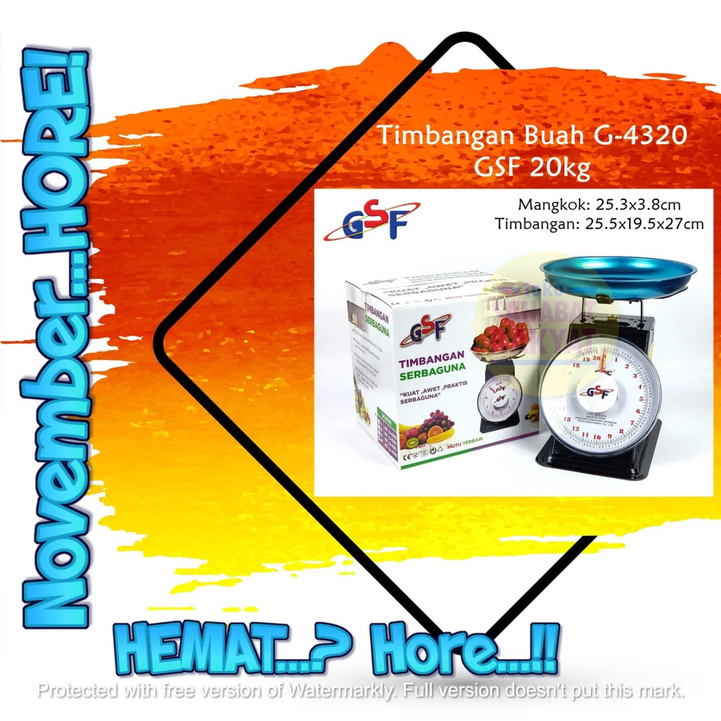 Timbangan Buah/Timbangan Serbaguna Duduk GSF 15kg & 20kg