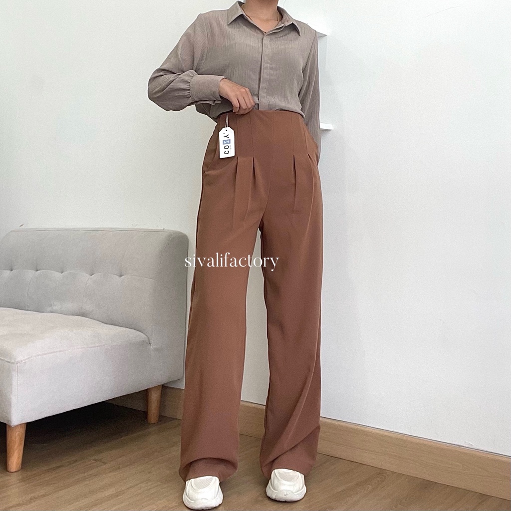 SIVALI Noel Pants - Celana Kulot Highwaist Wanita Kantor Formal / Casual