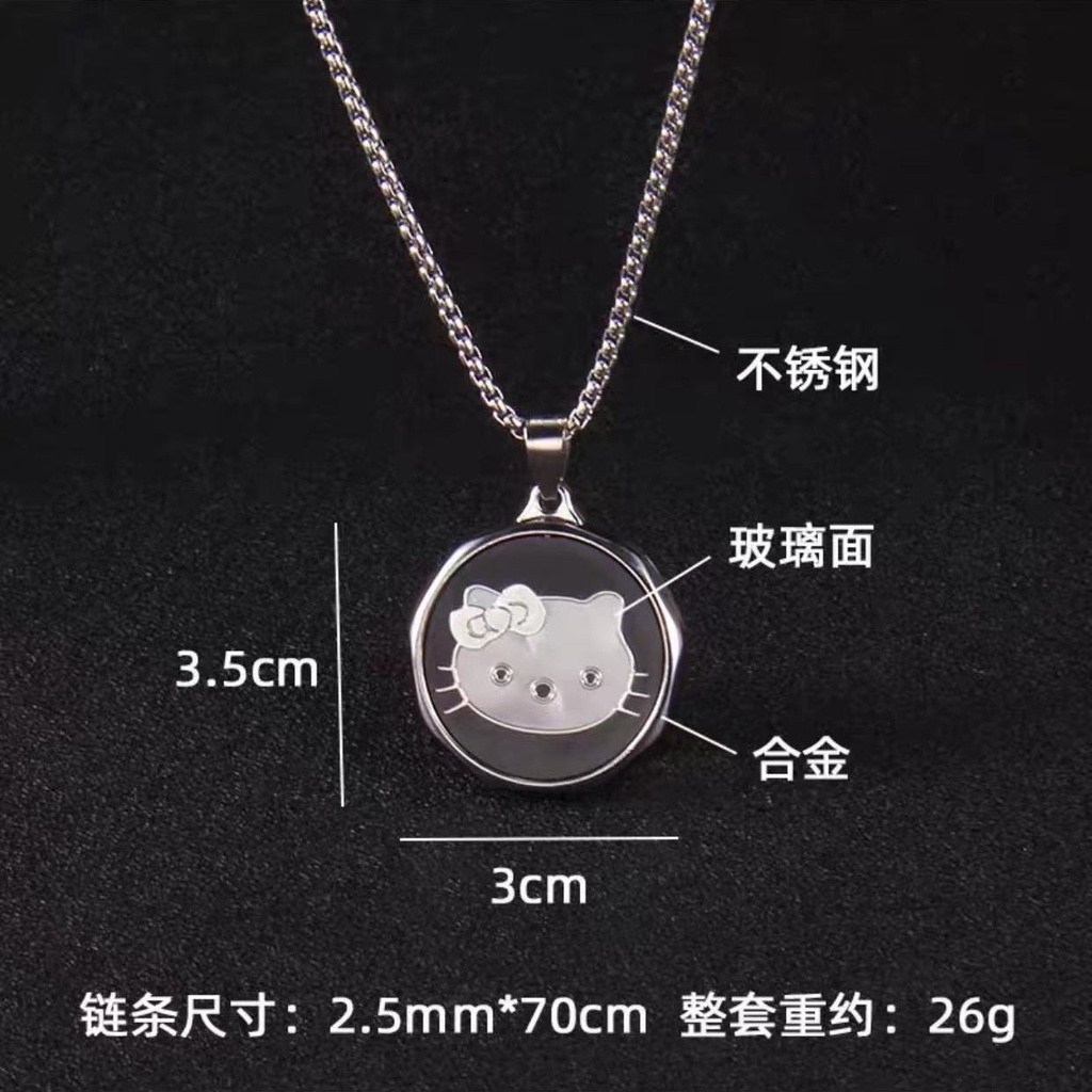 Kalung Rantai Liontin Bahan Stainless steel Gaya hip hop Untuk Pria Dan Wanita