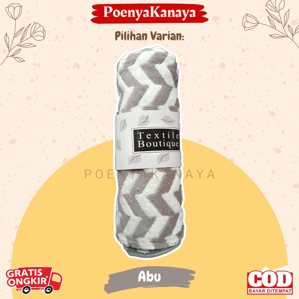 Handuk Bayi Towel Microfiber Salur Zig Zag Lucu Handuk Towel Anak Premium Lembut AK45