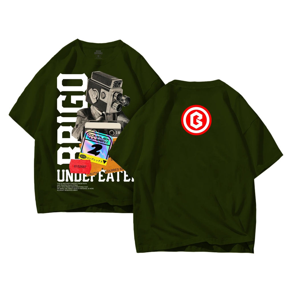 BRIGO Kaos Oversize UNDIFEATED FRONT II Kaos Oversize Print DTF II Kaos Jumbo Size Pria &amp; Wanita