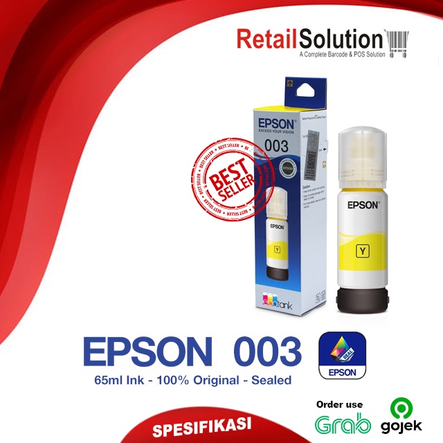 Tinta EPSON 003 Yellow Kuning - Tinta Epson L1110 L3110 L3150 L5190