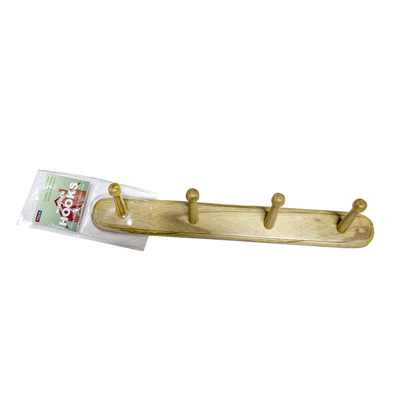 Ktmstore Villa Wooden Hooks 04 Gantungan Baju Dinding Kayu tebal kokoh Kamar
