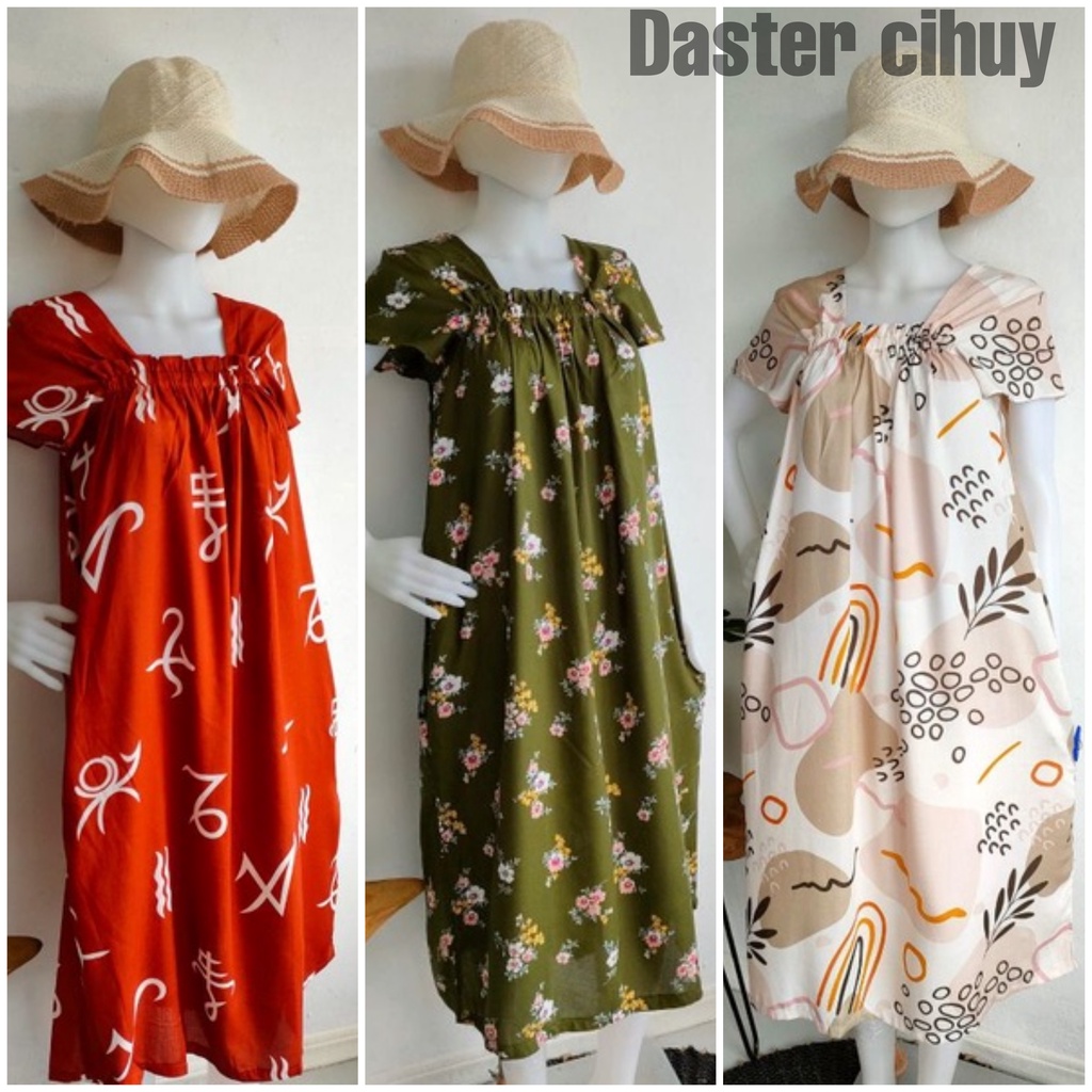 Dress panjang kerut dada