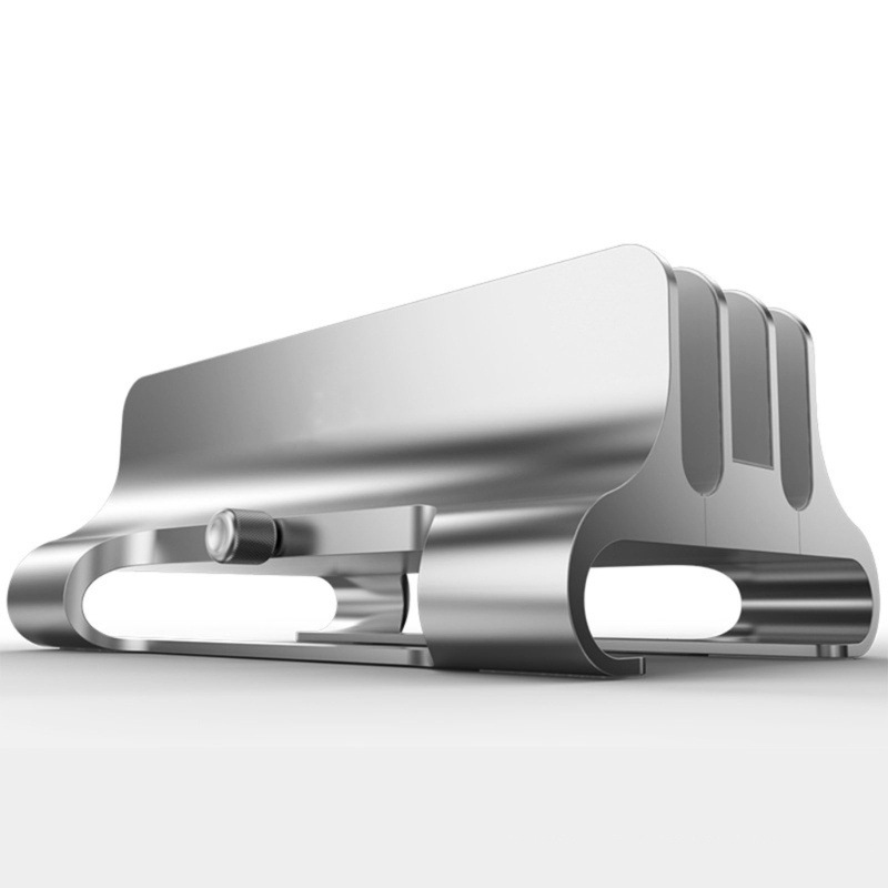 Rak Stand Holder Laptop Vertikal 3 Slot Bahan Aluminum Untuk Laptop 12-32mm / 0.47-1.25 &quot;