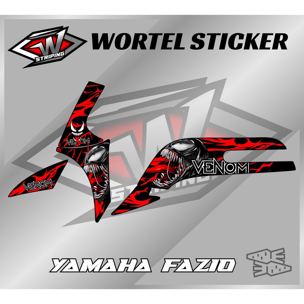 Striping Fazio-Stiker Hologram Decal Motor Fazio Venom