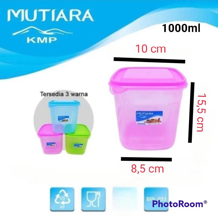 Toples plastik/Toples KMP mutiara 1000 ML