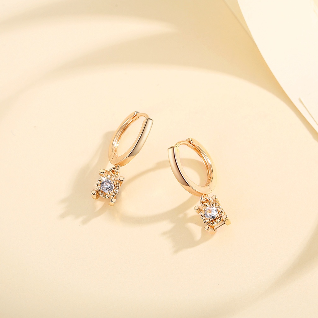 Y814 [COD✔]Anting Titanium Wanita Anti Karat Fashion Earrings Korean Style Anting Hoops Emas Mewah