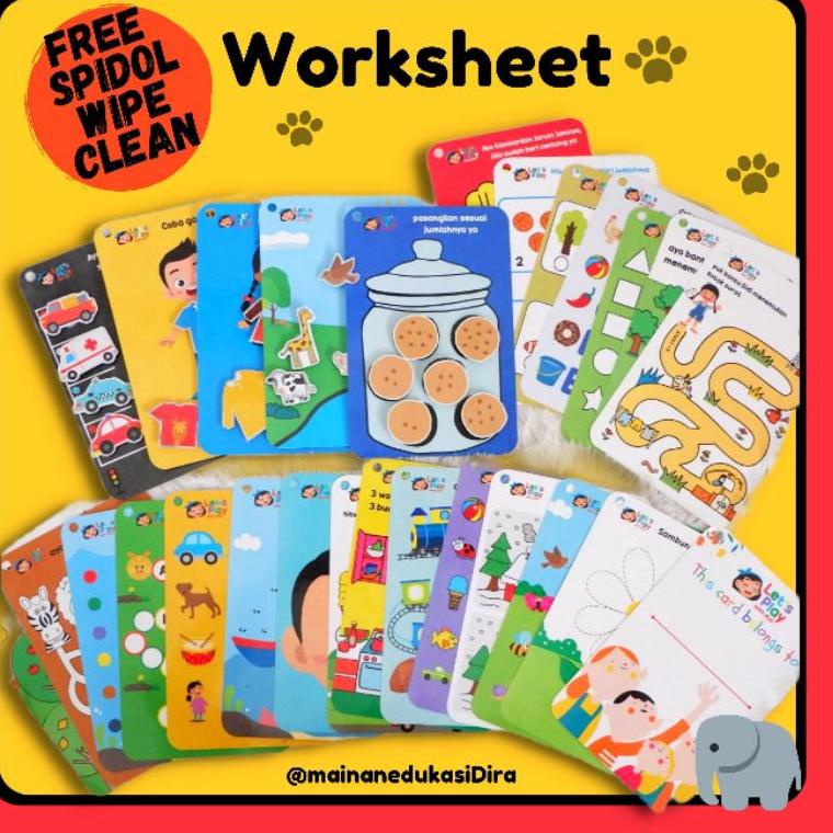 WIPE AND CLEAN WORKSHEET WORKBOOK KARTU PINTAR HURUF ALPHABET ANGKA ACTIVITY BUSY BOOK MAINAN EDUKAS