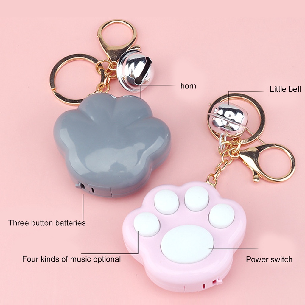 (Fr) Mini Fidget Toy Lovely Portable Funny Cat Paw Push Fidget Game Keychain