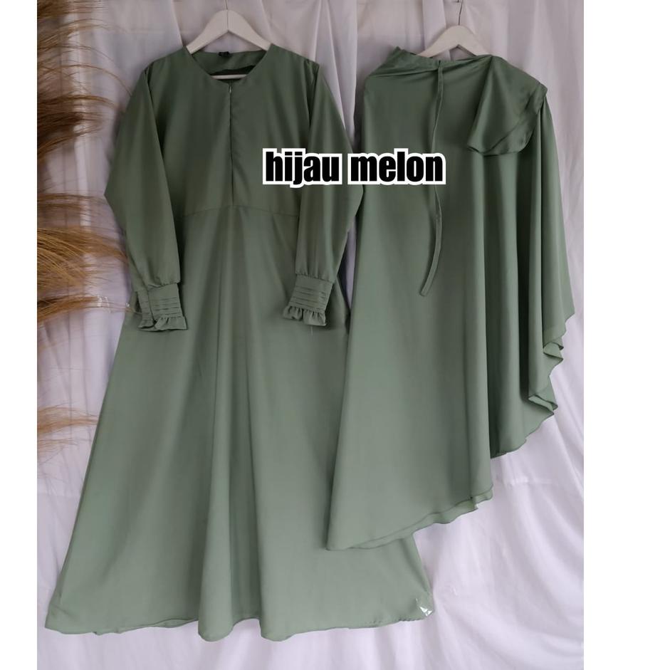 Baru -  GAMIS WOLFIS SET BASIC  / GAMIS SET POLOS NON PET MARYAM ✔