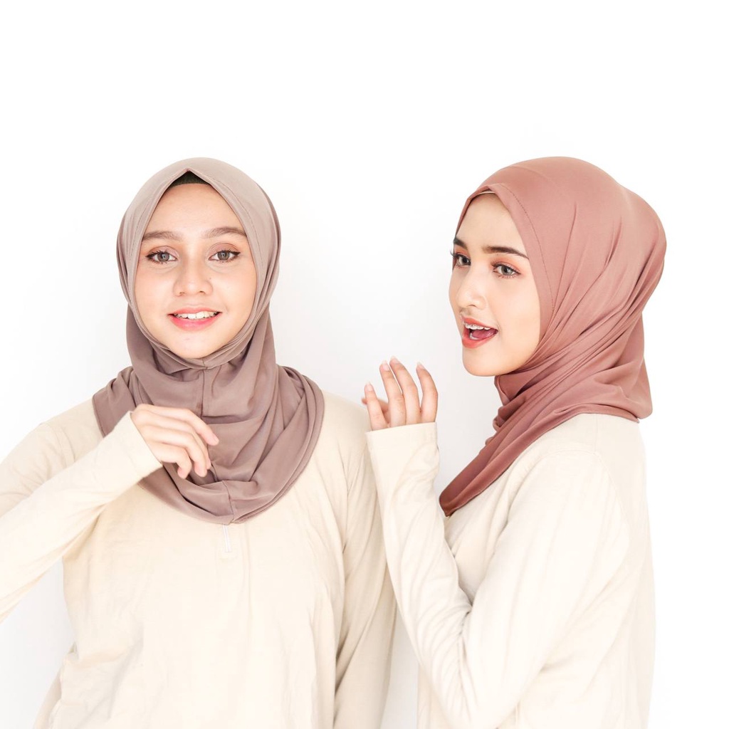 Jilbab Hijab Olahraga Sport Pet Antem Voli Gowes Senam Jogging Pendek Jersey Super