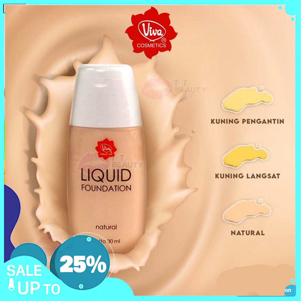 VIVA Liquid Foundation 30mL NATURAL ( alas bedak viva)