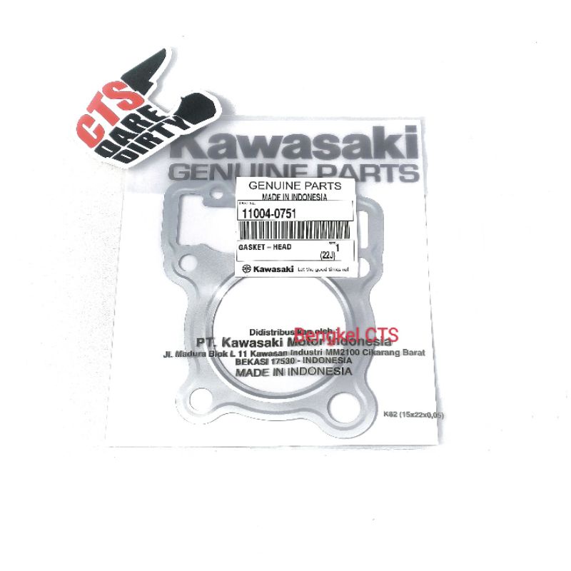 Paking Gasket HEAD KLX 150 Packing Perpak BLOK HEAD KLX150 Original 11004-0751