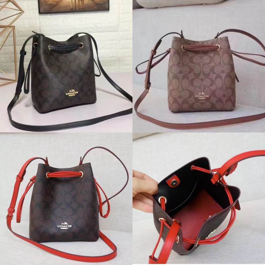 [Instant/Same Day]Coach  83856 drawstring bucket bag shoulder bag messenger bag handbag   stb