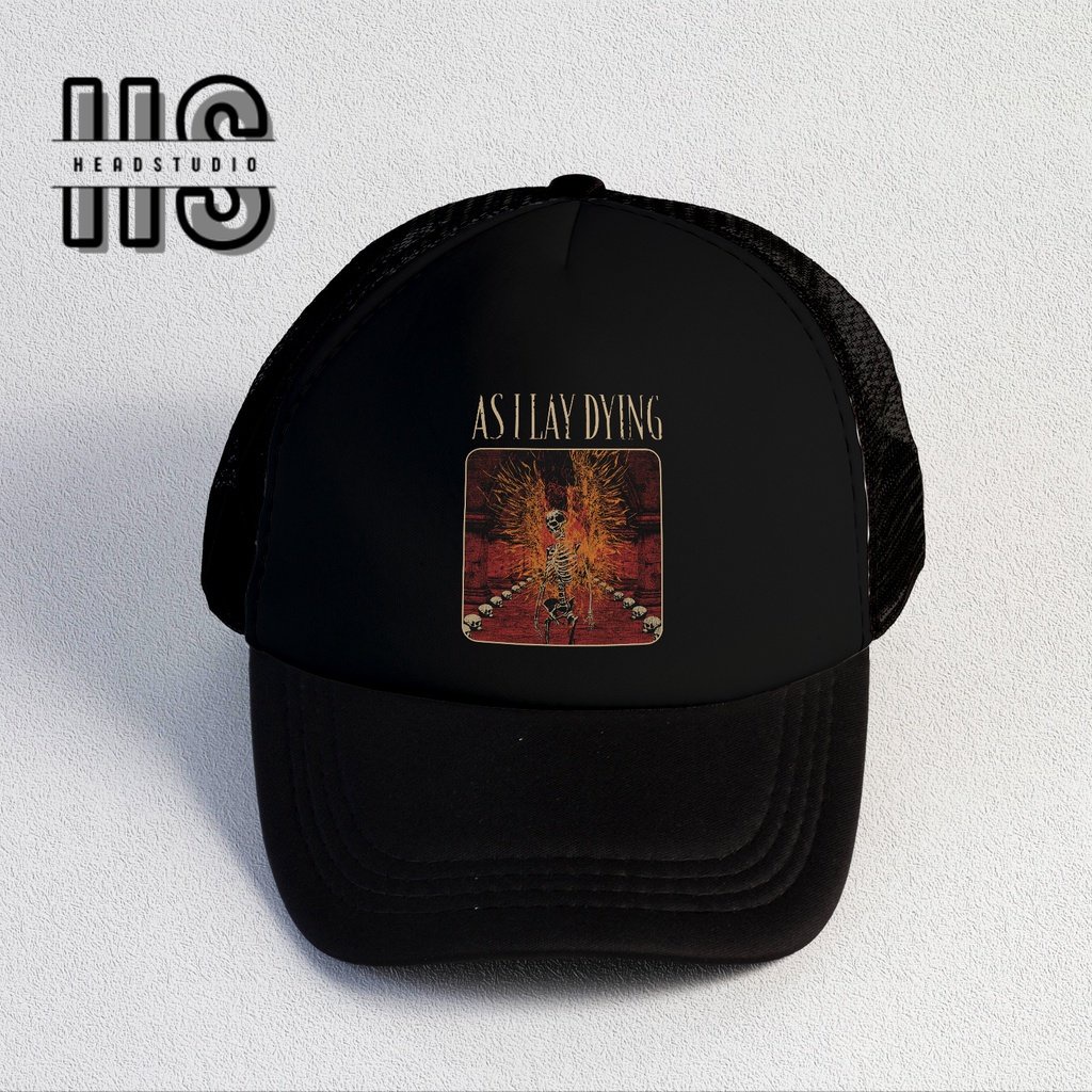 As I Lay Dying | Trucker Hat Best Seller | Topi Pria | Topi | Trucker | Topi Band | Baseball | Band | Topi Jaring | Topi Sablon | Head Studio