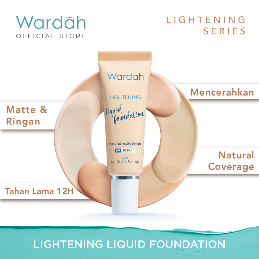 Rumah Cantik Wardah Lightening Liquid Foundation - Mencerahkan dan Meratakan Warna Kulit Dengan SPF 30 - Bisa COD #rumahcantik354